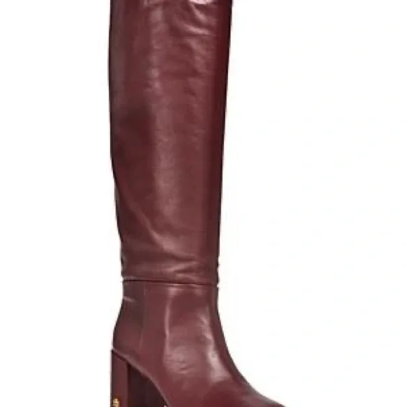 Tory Burch Red Over the Knee Boots with Block Heel - Picture 3 of 8
